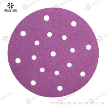 Sunplus Purple Ceramic Hook And Loop Sand Paper